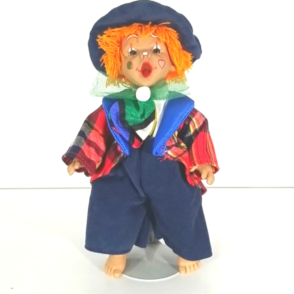 Vintage Rare Panre 10" Clown With Metal Stand